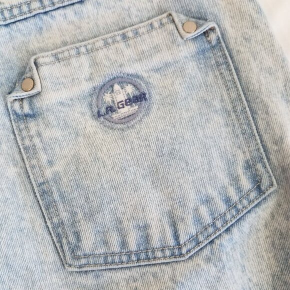 LA Gear Vintage Baggy Y2K Jeans High Rise Tapered SIZE 9 Light Wash Skater - Picture 13 of 14